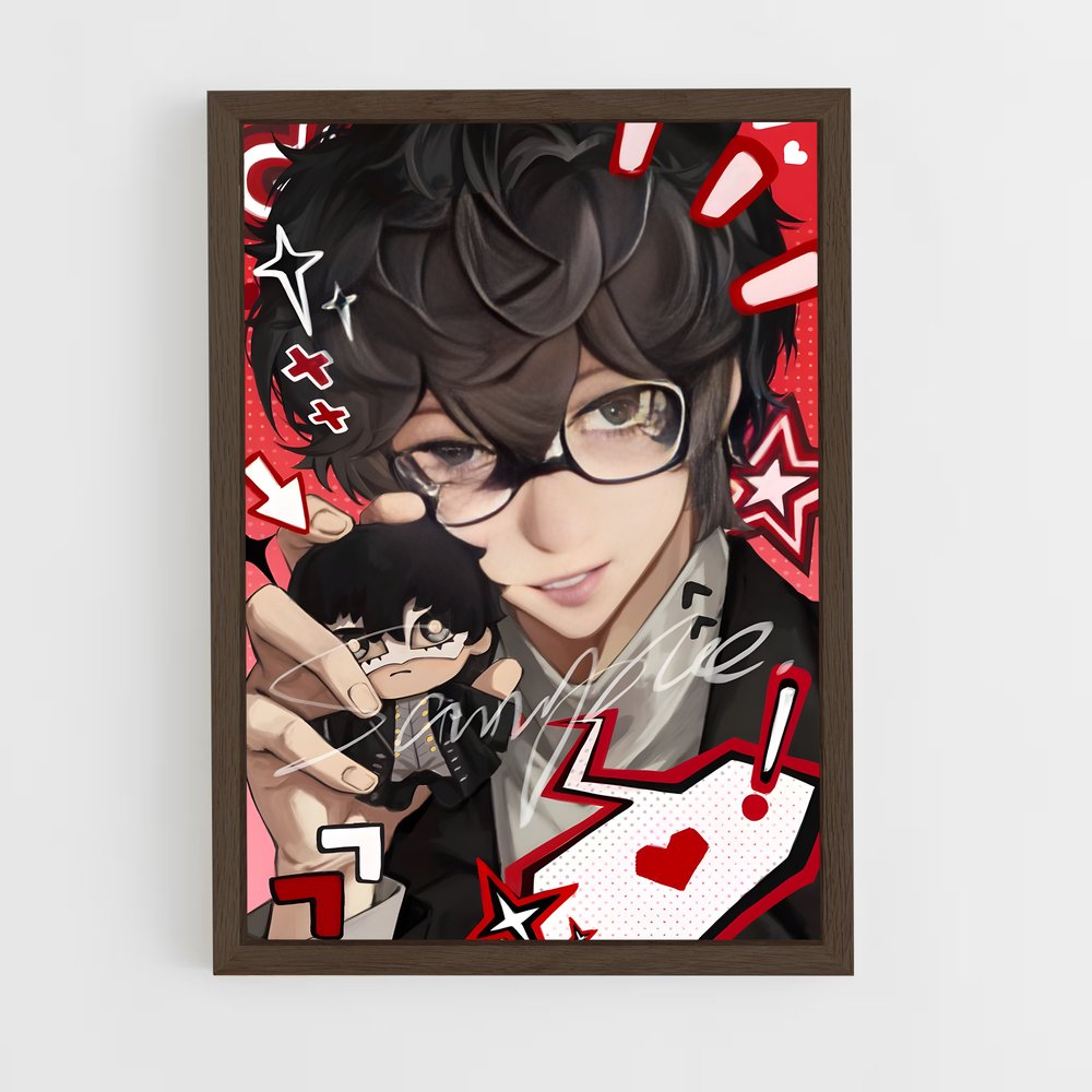 Poster Chat et Lunettes – affiche Persona 5 (vue 5)